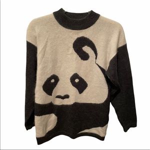 Vintage Lambswool Angora Panda Sweater Women’s Size Small